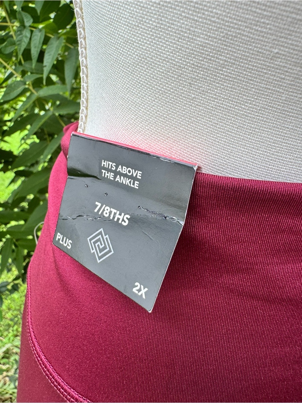 ZELOS 2X Burgundy 7/8 High Rise Performance Leggings NWT - Picture 6 of 8